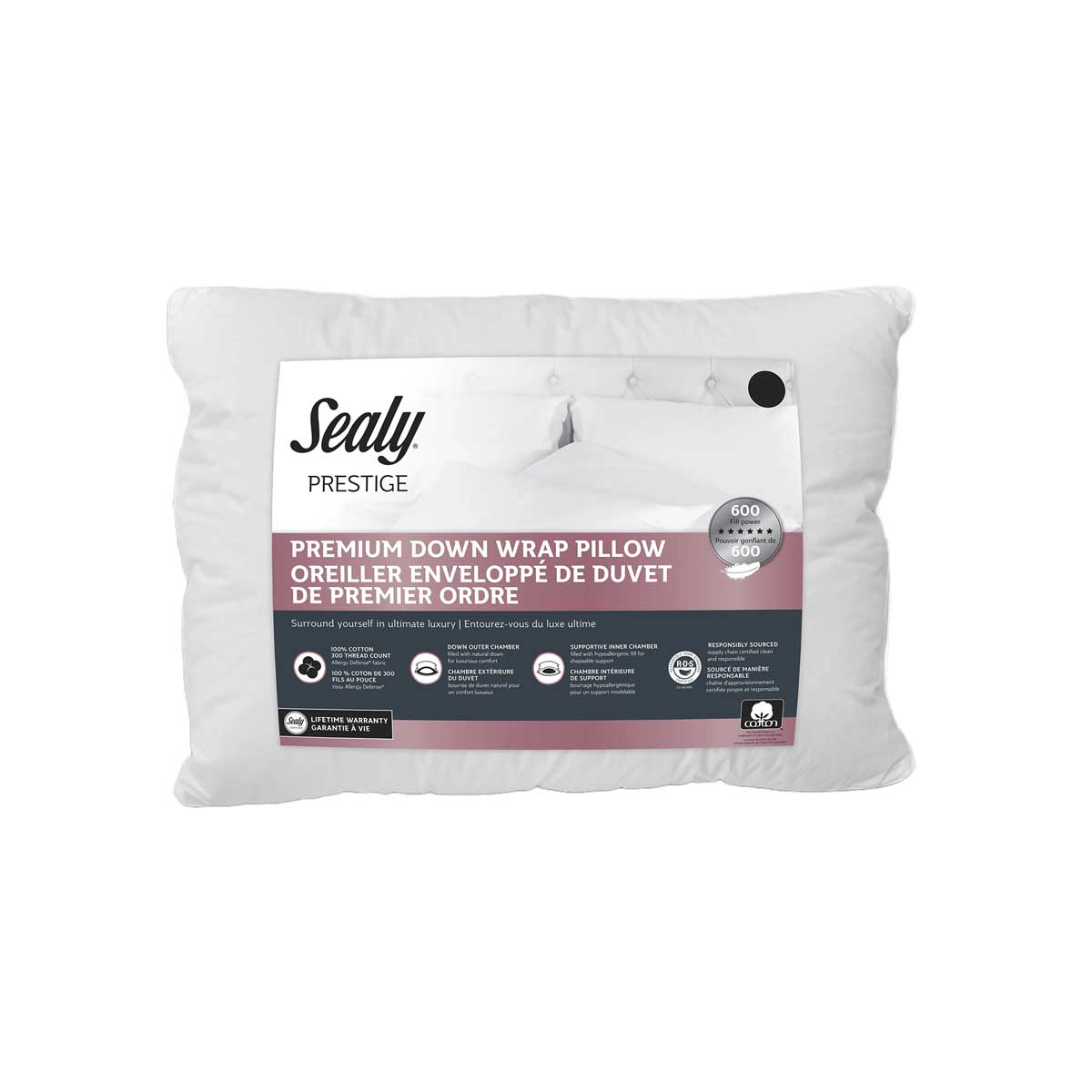 Sealy Premium Down Wrap Pillow 枕頭 (平行進口)